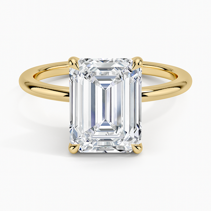 3.1 Carat Emerald Cut Solitaire Engagement Ring